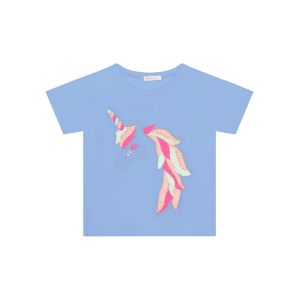 Billieblush T-shirt à manches courtes Bleu - Couleur Bleu - Taille 6-8 ans