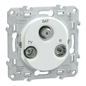 Schneider Electric Ovalis - prise tv-r-sat - Blanc (S320461)