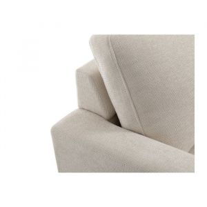 Loungitude Ensemble canapés droits TALMA 3 + 2 places en tissu beige pieds métal