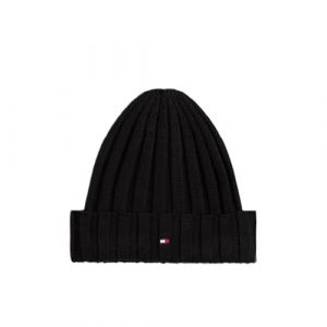 Tommy Hilfiger Small Flag Beanie Au0Au01526 Bonnet, Black (Black), L Mixte Enfant