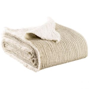 Declikdeco Plaid Emilio Naturel 130 x 200