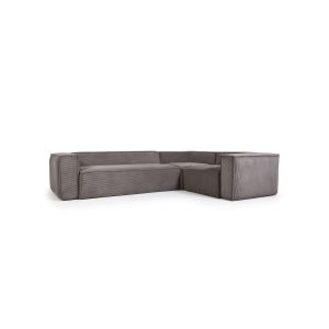 Image de Kave Home Canapé d'angle Blok 4 places côtelé 320 x 230 cm