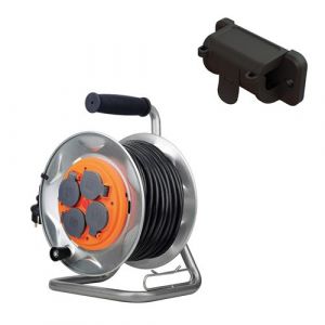 Zenitech Enrouleur de chantier IP44 25m - 4 prises 16A - 3G2,5mm&sup2;