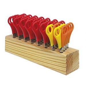 Image de Westcott Bloc de ciseaux AC-112TIDYC en bois avec 32 cisailles pour enfants