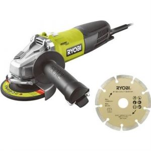 Ryobi Meuleuse d angle 800W 125mm D&eacute;coupe de brique et parpaing Electrique