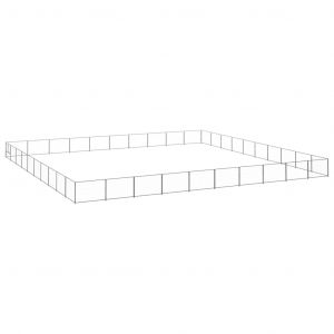 VidaXL Chenil Argent&eacute; 100 m&sup2; Acier