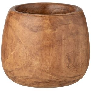 Image de Cac Pot Déco "Wood Paulownia" 27cm Marron Prix