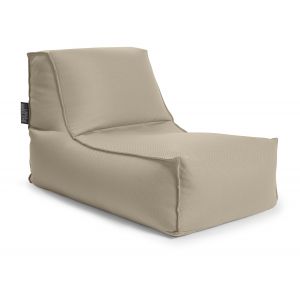 Image de Pouf exterieur avec dossier taupe 65x100x65