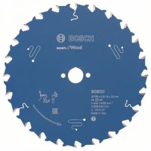 Bosch Lame de scie circulaire &Oslash; 190 x 20mm - 24 dents - ATB pour scie plongeante et scie circulaire portative 2608644044