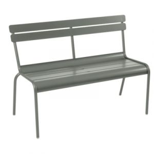 Image de Fermob Banc avec dossier Luxembourg / 2-3 places - L 118 cm - Aluminium romarin en métal