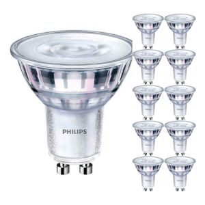 Philips Lot 10x Corepro LEDspot GU10 PAR16 4.9W 485lm 36D - 840 Blanc Froid Équivalent 65W - 2700K - Blanc Très Chaud
