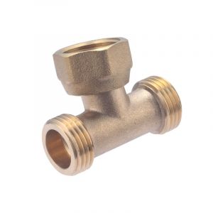 Comptoir de picardie Sans marque T&eacute; &agrave; visser laiton M 15 x 21 pour tube en cuivre