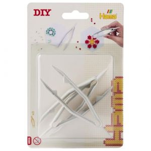 Hama Blister de 3 pinces pour perles &agrave; repasser - Loisirs cr&eacute;atifs 4904 Blanc
