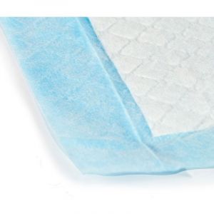 Well Home Lot de 10 Serviettes jetables avec adhésif Super Absorbant, 60 x 60 cm, Blanc et Bleu