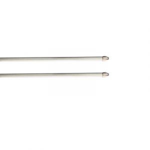 Ateliers 28 Lot de 2 tringles de vitrage ovales réglables 30-50 cm, finition chrome