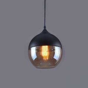 Suspension Design Sphère Style Retro Vintage Contemporain, Lustre Abat-jour en Verre Corde ajustable Luminaire Salle à manger Chambre à Coucher