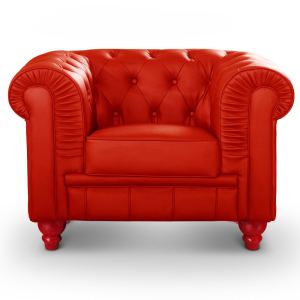 Fauteuil Chesterfield en cuir