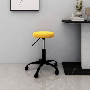 VidaXL Chaise de bureau pivotante Similicuir Jaune moutarde