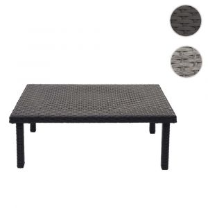 Image de Mendler Table d'appoint en polyrotin HWC-G16, table de jardin/balcon, gastronomie 80x50cm ~ noir