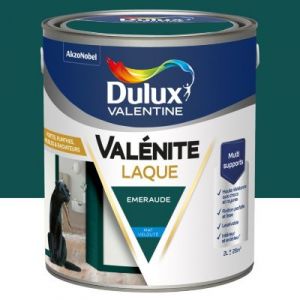 Dulux Valentine Laque Valénite Acrylique mat velouté vert emeraude 2L