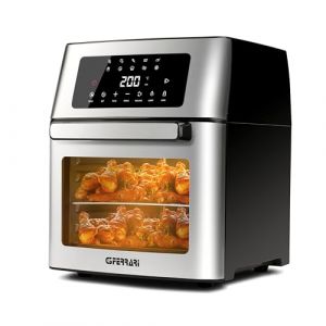 Image de G3 Ferrari G10182, Friggisano EVO 15L, Friteuse à Air 15 Litres, 1700W, 10 Programmes, 40-200 degréC, Capacité XXL, Écran Digital, Livre de Recettes Inclus, Noir et Inox