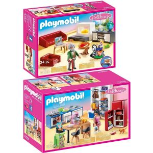 Image de Playmobil Figurine miniature Dollhouse – 70206+70207