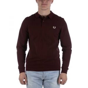Fred Perry Plain Oxblood/Ecru - Tshirt manches longues - bordeaux - S - 100% Coton,Jersey