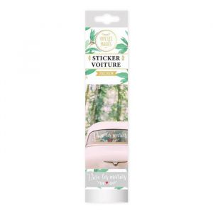 STC Sticker pour voiture - Vitre - Blanc et rouge - Vive les mari&eacute;s - D&eacute;coration - Mariage - 70x20cm