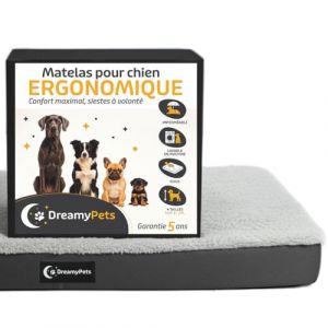 Sweet Night Panier / Tapis pour Chien - Coussin Imperm&eacute;able - Matelas XXL D&eacute;houssable et Lavable - Ergonomique - Grand Chien - 120x74 cm