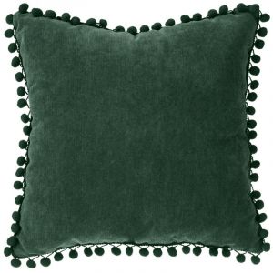 Image de Atmosphera Coussin (40 cm) Pompons Vert cèdre