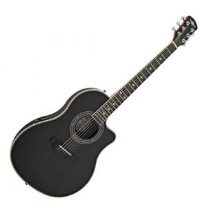 Guitare &Eacute;lectro-Acoustique Roundback par Gear4music, Noir