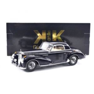 Voiture Miniature de Collection - KK SCALE MODELS 1/18 - MERCEDES-BENZ 300 SE W188 Coupe - 1955 - Dark Blue