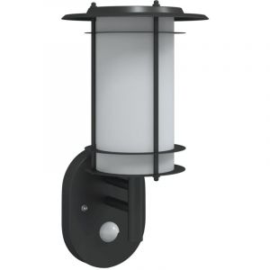 VidaXL Applique Murale D'extérieur Avec Capteur Noir Acier Inoxydable