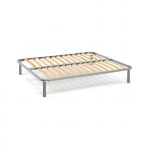 Dmora - Sommier double Dgrasso, Sommier à lattes orthopédique, 100% Made in Italy, Cm 160x190h31