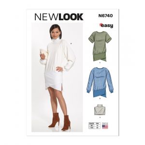 Patron New Look 6740 - Robe courte du 34 au 46 (FR) -