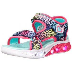 Image de Skechers Flutter Hearts Sandal, Basket Gar&ccedil;on, Bleu Marine, 31 EU