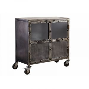 Buffet 90x40 Manguier laqué Gris heavy industry 114 - gris