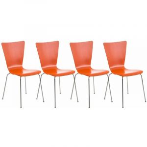 CLP Lot de 4 chaises Aaron orange