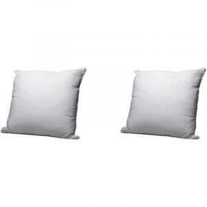 Someo Lot de 2 oreillers &eacute;co naturels ferme enveloppe coton bio 65x65