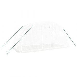 VidaXL Serre avec cadre en acier blanc 8 m&sup2; 4x2x2 m