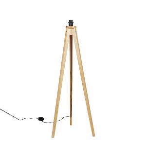Qazqa Lampadaire country tripode naturel - Tripod Classic