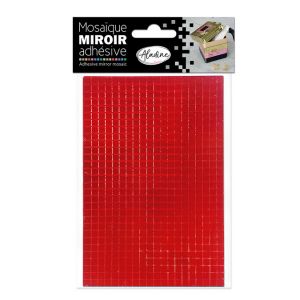 Aladine Mosaïque adhésive effet miroir Rouge