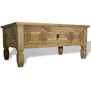 VidaXL Table basse Pin mexicain Gamme Corona 100 x 60 x 45 cm