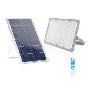 Silver electronics Projecteur extérieur à LED avec panneau solaire, batterie et télécommande 100w Ip65 174100
