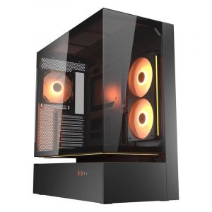 Cougar Bo&icirc;tier CGR-2DA4B Midi Tower ATX Verre Acier RGB Gaming