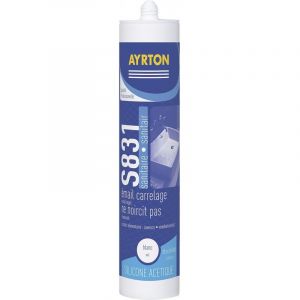 Image de Ayrton Mastic Silicone Sanitaire Acétique Blanc 300Ml 120687