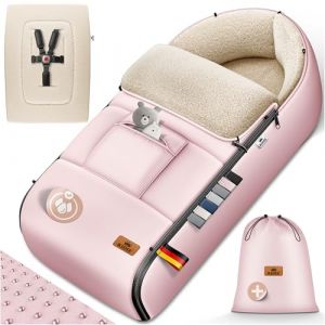 Kidiz Chancelière pour bébé Chancelière d'hiver pour siège bébé avec fermeture à glissière Sac douillet Couverture pour bébé Poussette lavable Tête