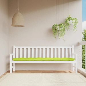 VidaXL Coussin de Banc de Jardin, Revêtement de Banc avec Jeux de Cordes, Coussin d'Extérieur Imperméable, Vert Brillant 361651