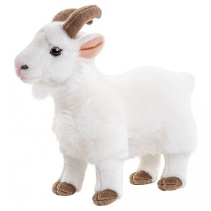 Peluche chèvre de montagne blanche - 29 cm - Uni-Toys