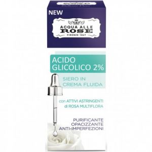 Acqua alle Rose S&eacute;rum En Cr&egrave;me Fluide Acide Glycolique 2% Purifiant Matifiant 30 Ml